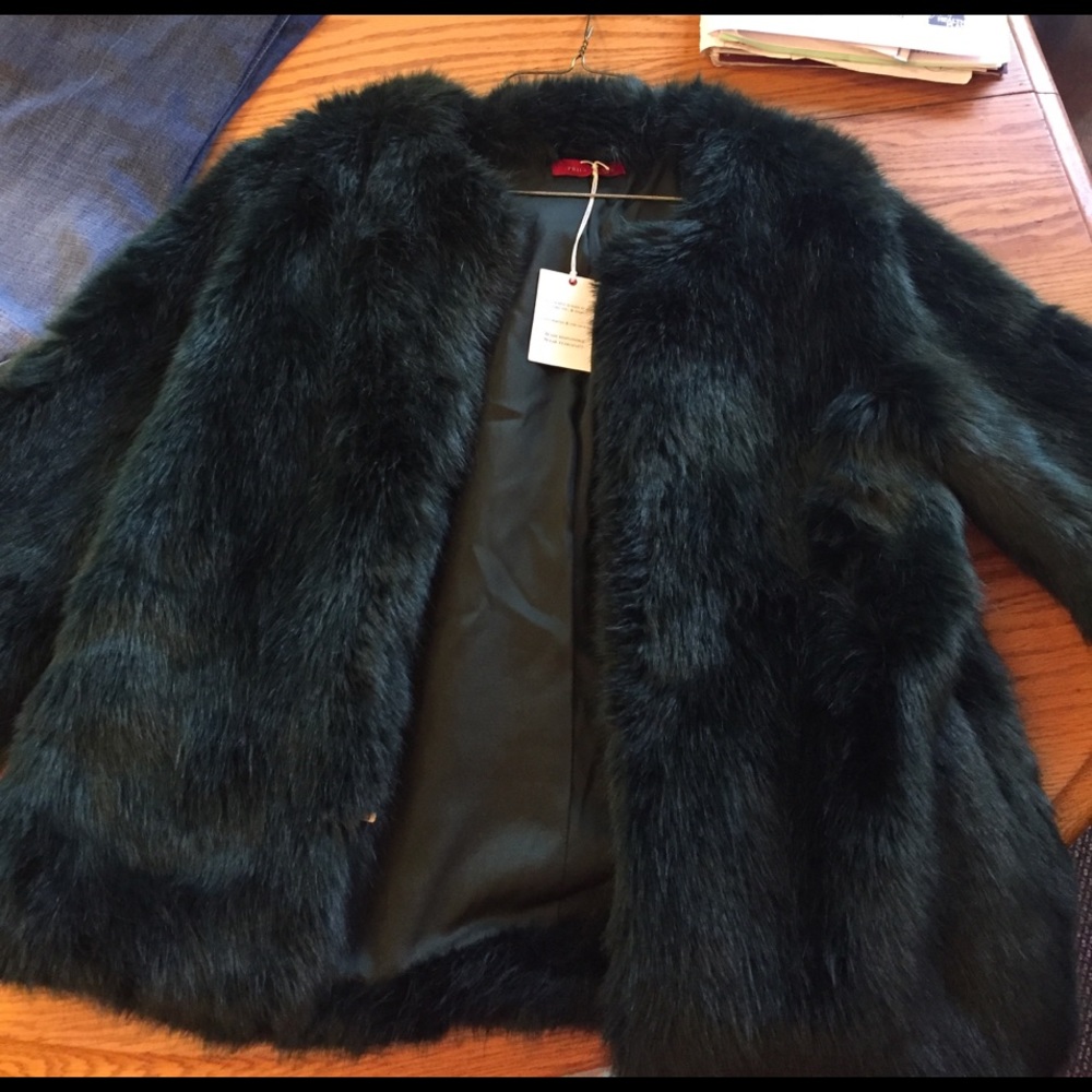 Philanthropy faux fur jacket