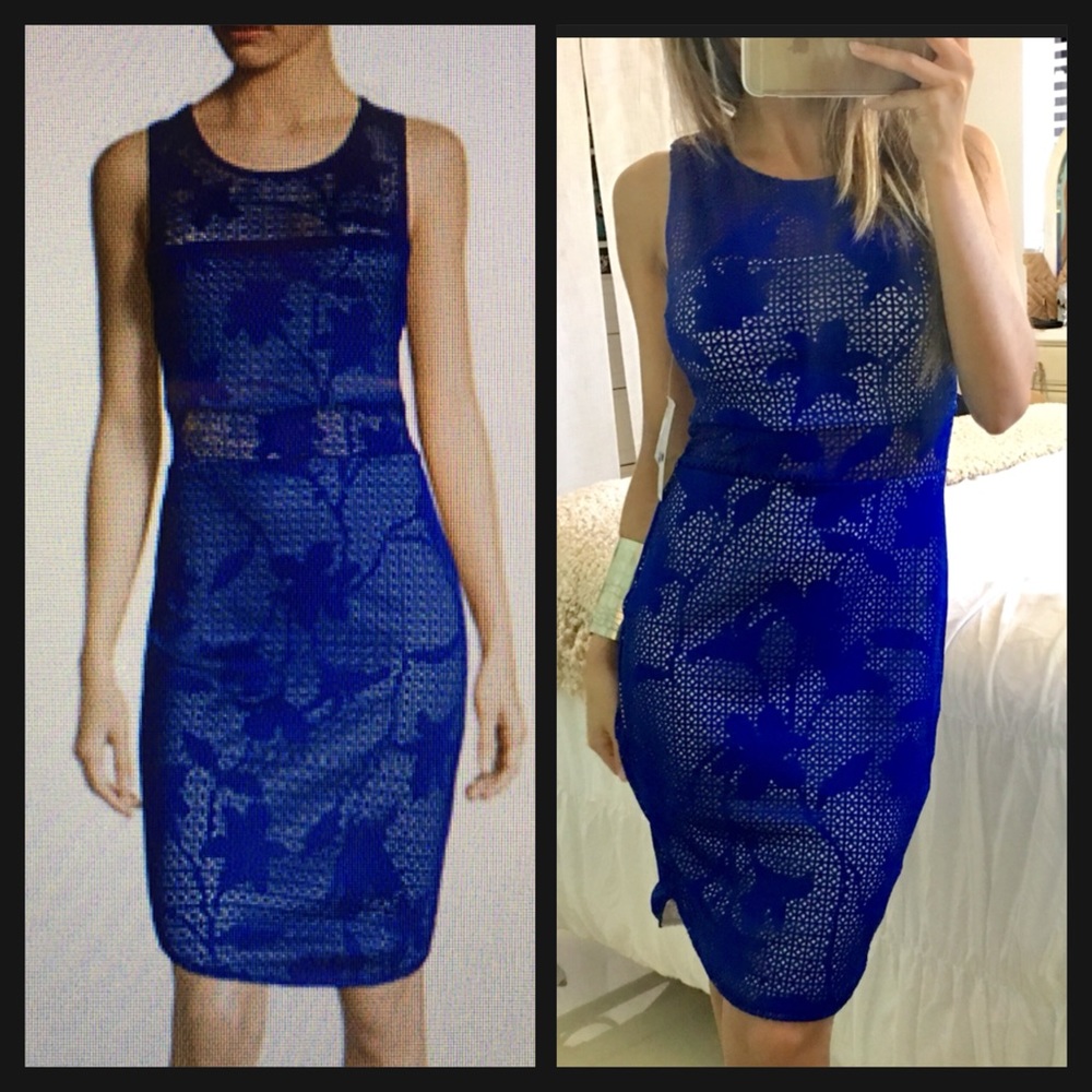 NWT Gorgeous Blue Cutout Bodycon Dress