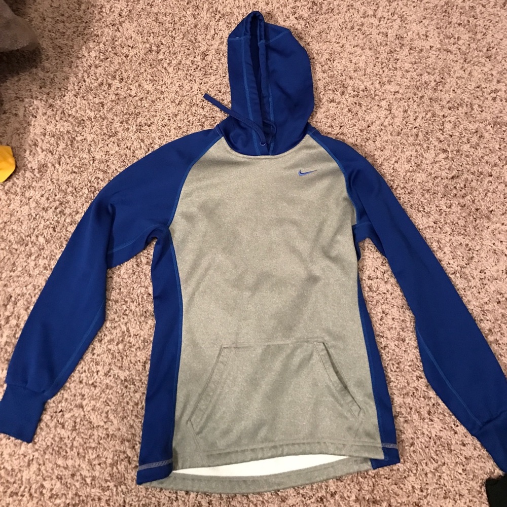 Grey and Blue Nike Sweatshirt