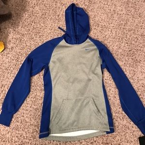 Grey and Blue Nike Sweatshirt
