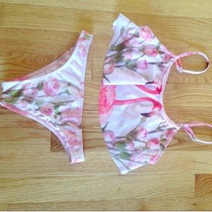Wildfox Flamingo Bikini (top and bottom)