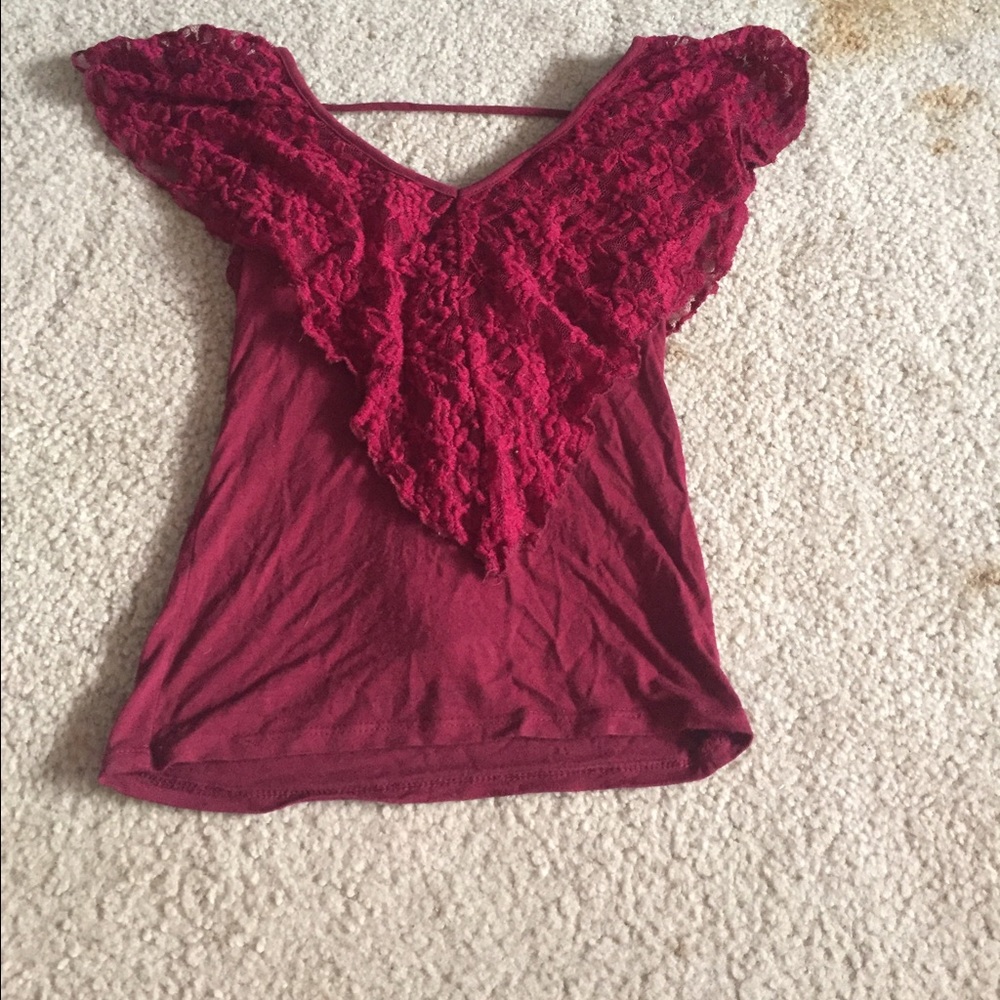 Maroon-red sexy top!