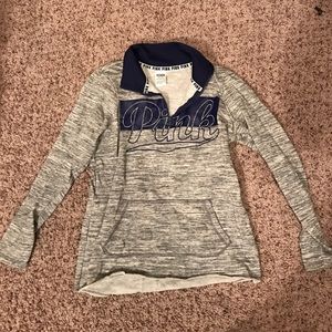 Pink quarter zip