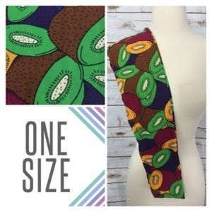 LulaRoe multicolored kiwi leggings 🥝🥝