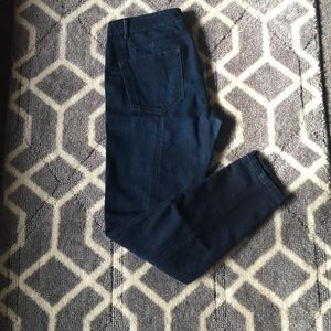 Banana Republic dark blue skinny ankle jeans