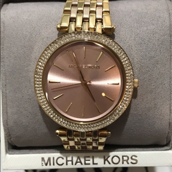 Gold and rose gold watch