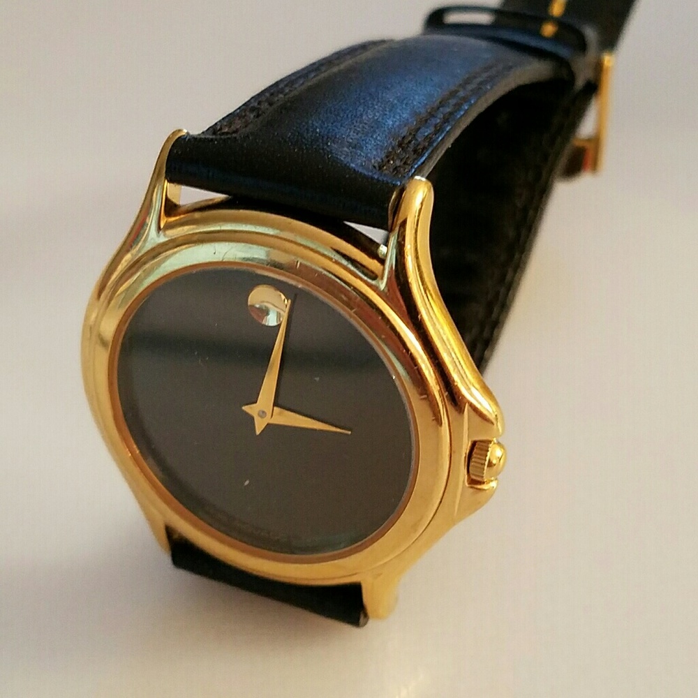 Movado gold tone museum watch
