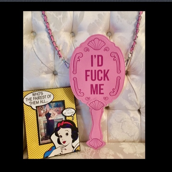 PINK HAND MIRROR GRAPHIC PURSE•Id F💖ck Me💋 - Picture 8 of 8