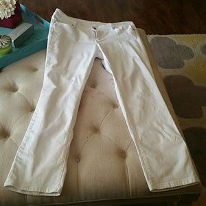 LOFT white modern straight jeans. Size 14