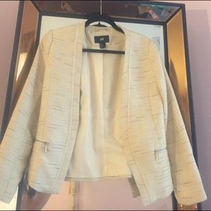 Cream jacket with gray details