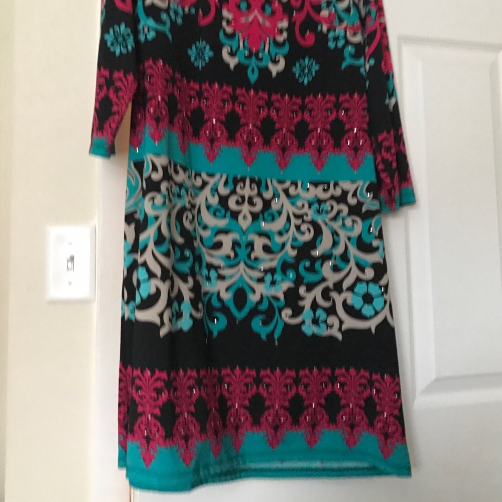 Latin  inspired print dress  size L