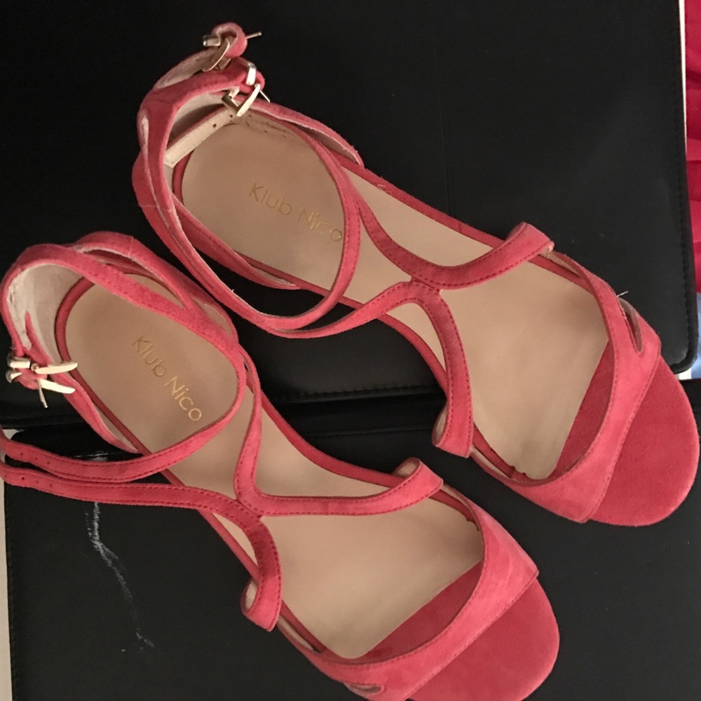 Sandals coral colored. Never worn.