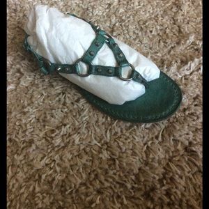 Frye Turquoise Studded Sandals