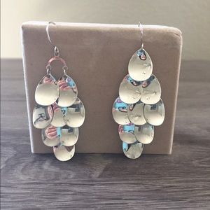 Silver chandelier earrings
