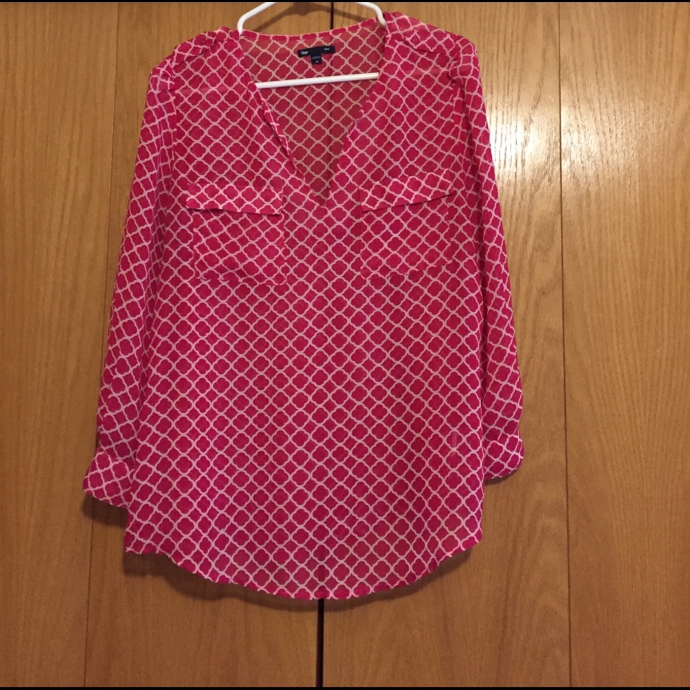 Pink pattern blouse