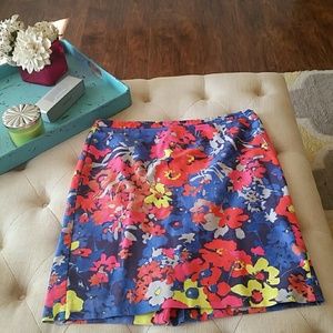 LOFT floral skirt. Size 14