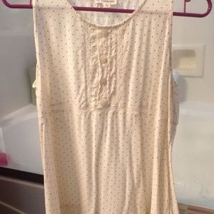 Nordstrom white polka dot tank