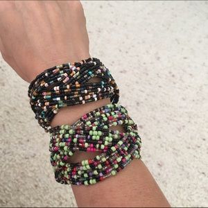 Any 2 bracelets to accessorize your outfit.