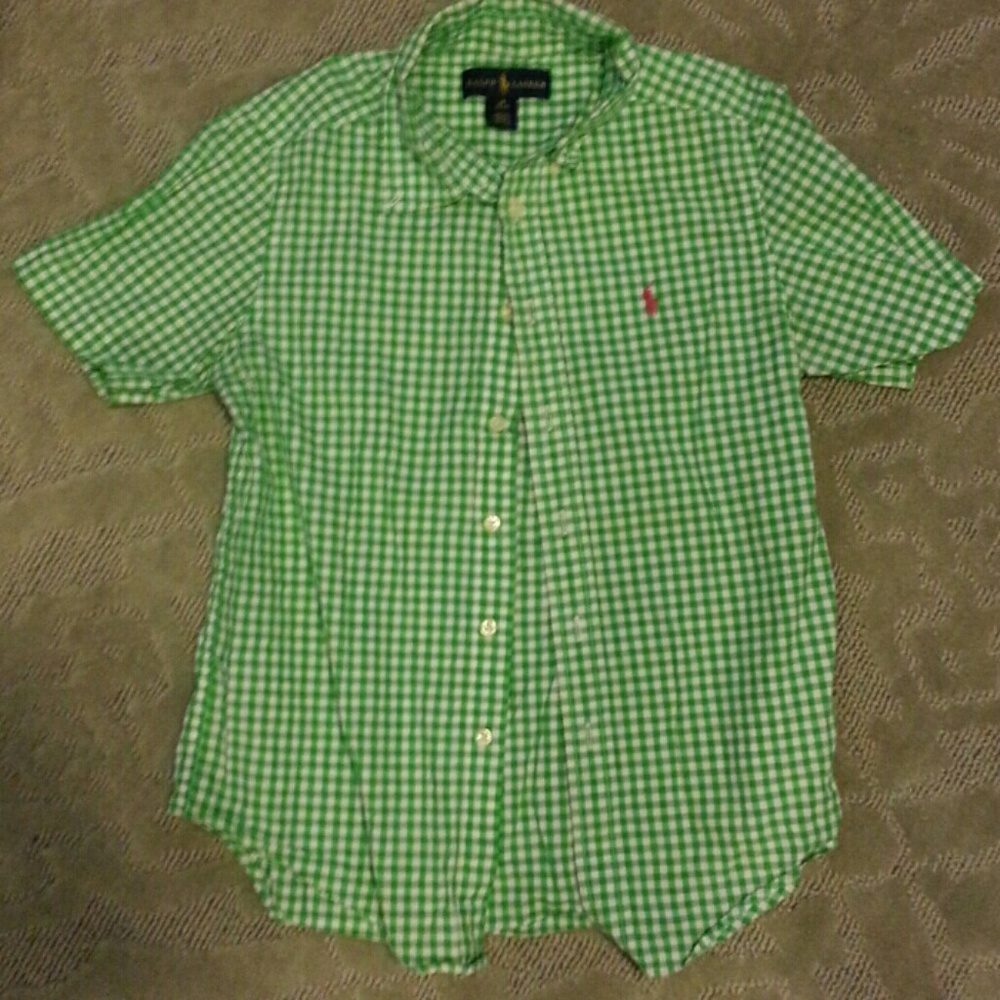 Ralph Lauren boys button down M (10-12)