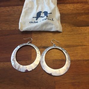 Silver hoop earrings