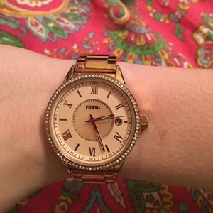 Rose Gold Fossil Watch with box Rose Gold Fossil Watch with box