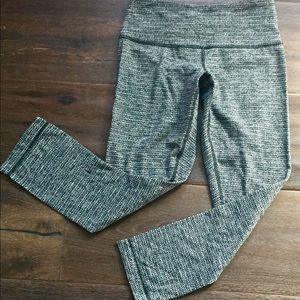 Lululemon Wunder Under Crop 4 Coco Pique Textured