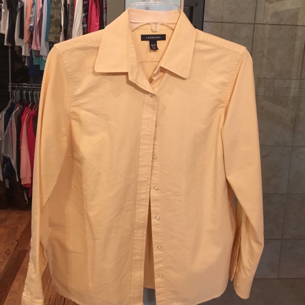 Lands End oxford cloth blouse