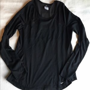 Black Nike Dri-Fit Long Sleeve Training Top