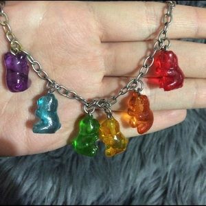 Colorful gummy bear necklace