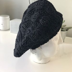 Crochet Black Beanie