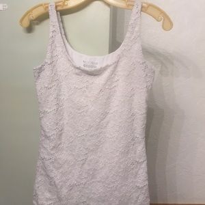White WHBM lace tank White WHBM lace tank