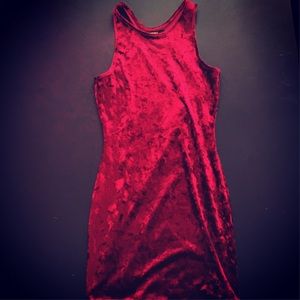Red Velvet Bodycon Dress