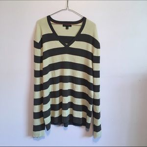 Oatmeal Stripe Long Sleeve Knitted Sweater