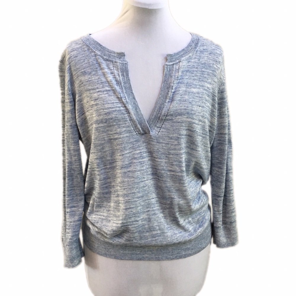 ☀️Clearance☀️LOFT split neck top with 3/4 sleeve