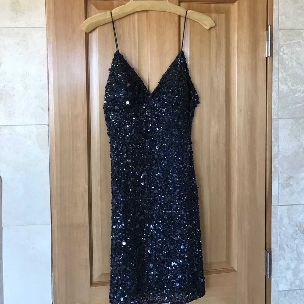 Adriana Papell Sequin Evening Dress