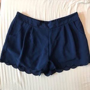 Scalloped shorts