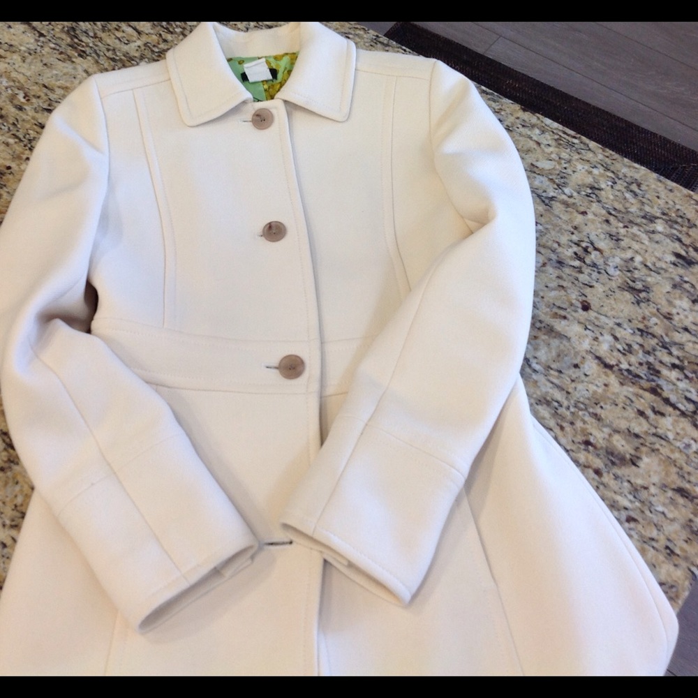 Ivory j Crew Lady Day coat