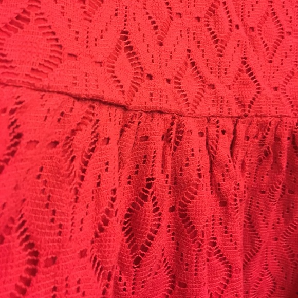 ROXY red pattern dress, M😘 w/ flirty open back🐟 - Picture 3 of 7