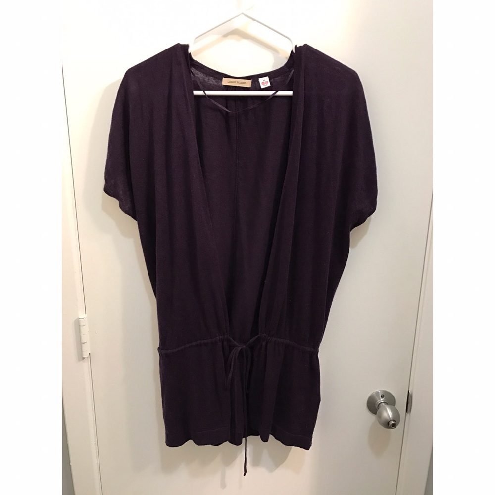 Uniqlo Purple Tie Cardigan