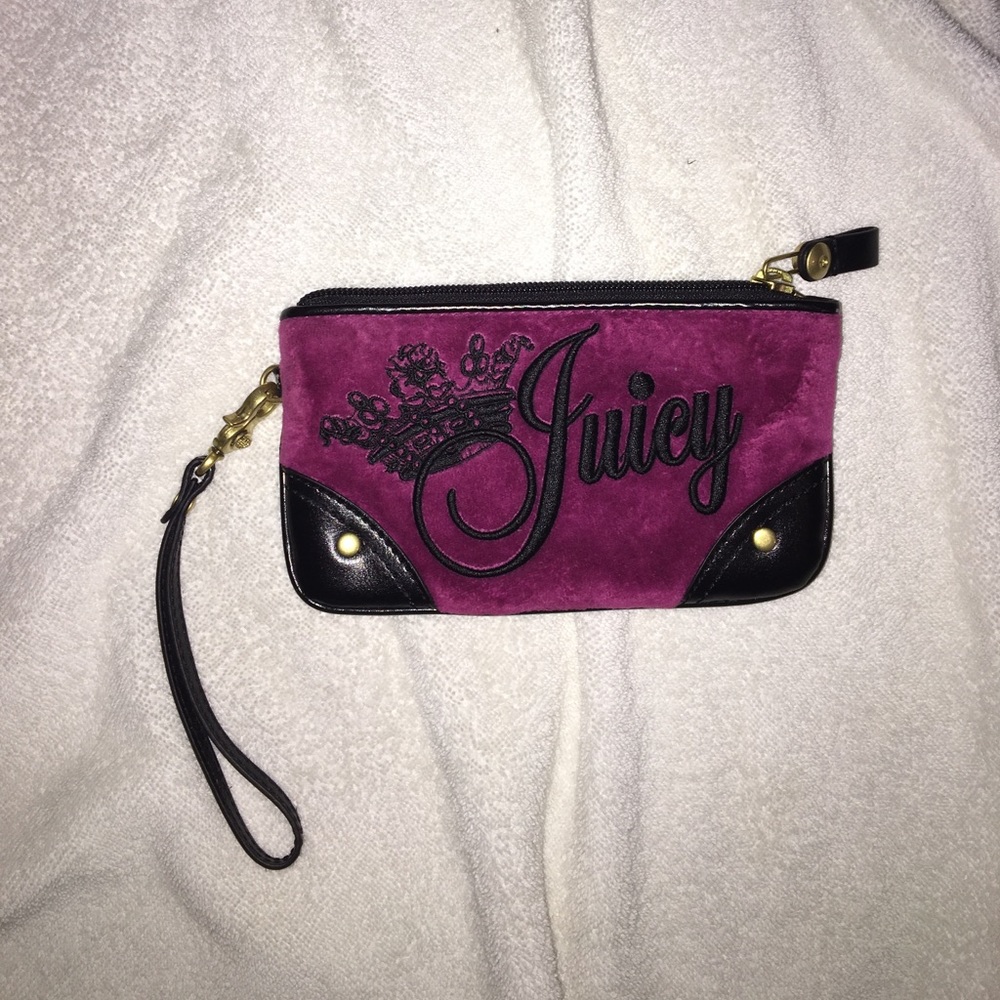 Juicy Couture Velvet Magenta Wristlet