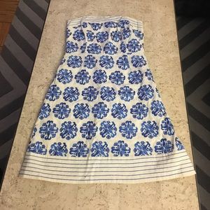 Lilly Pulitzer linen strapless dress