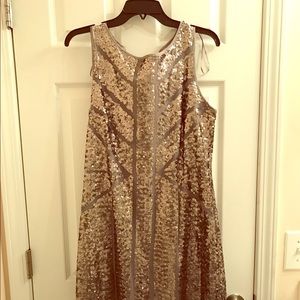 Silver sequin Vince Camuto dress