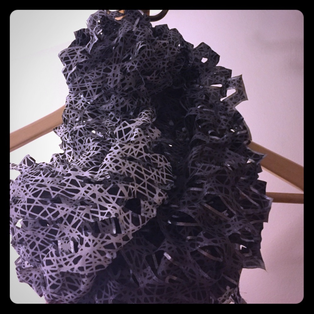 Keiko Kuroshi Japanese origami textured scarf