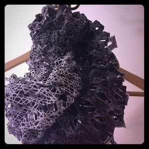 Keiko Kuroshi Japanese origami textured scarf