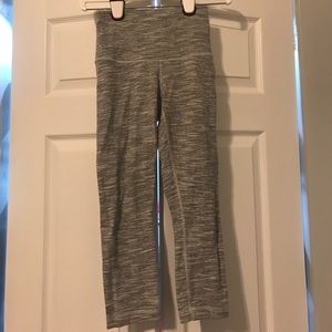 Lululemon high waisted crops space dye grey