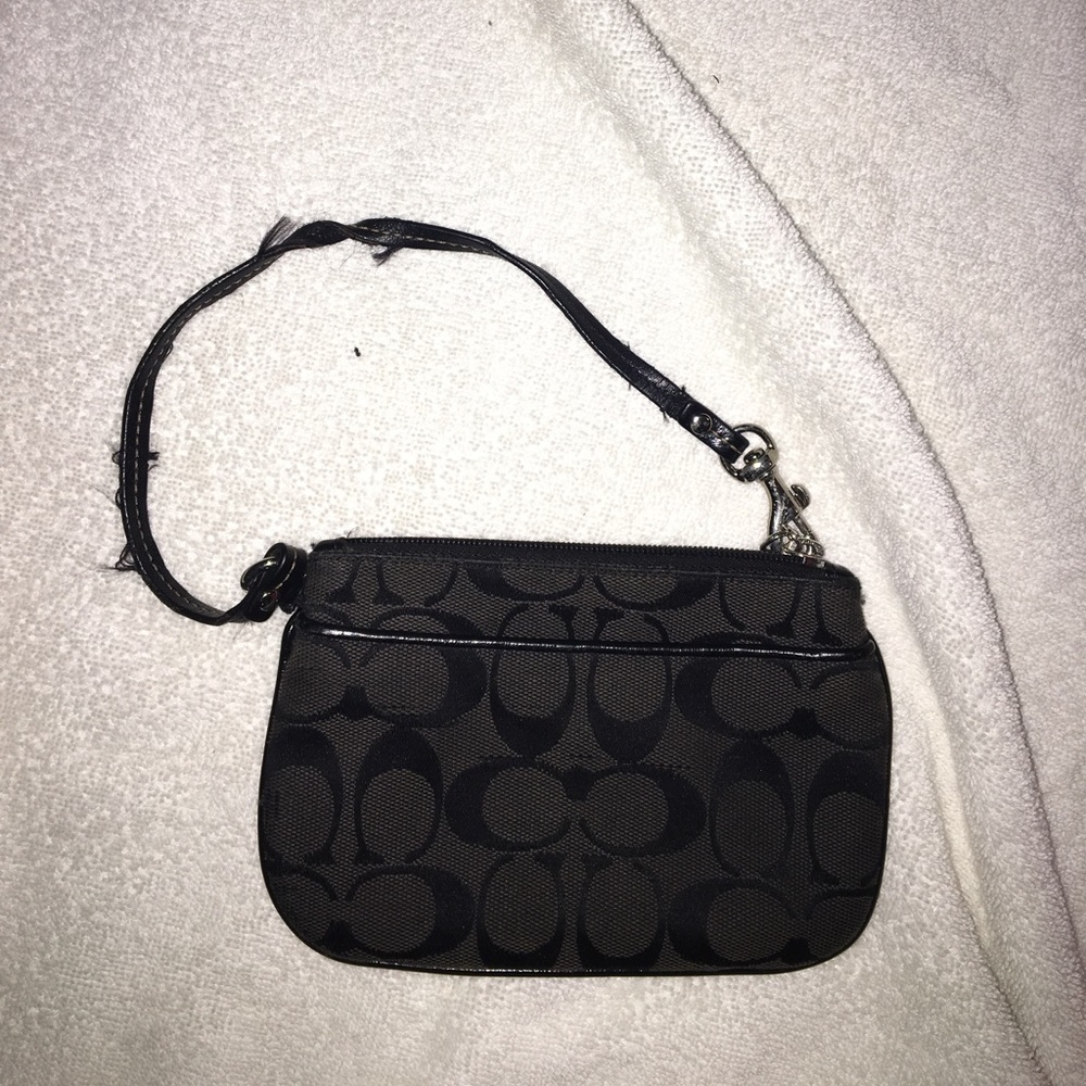 Coach Black Wristlet