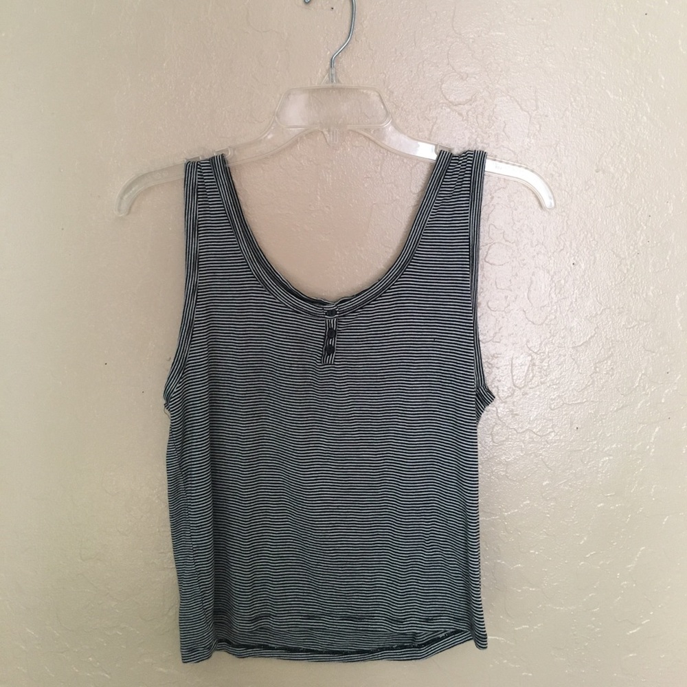 Black and white stripe tank top