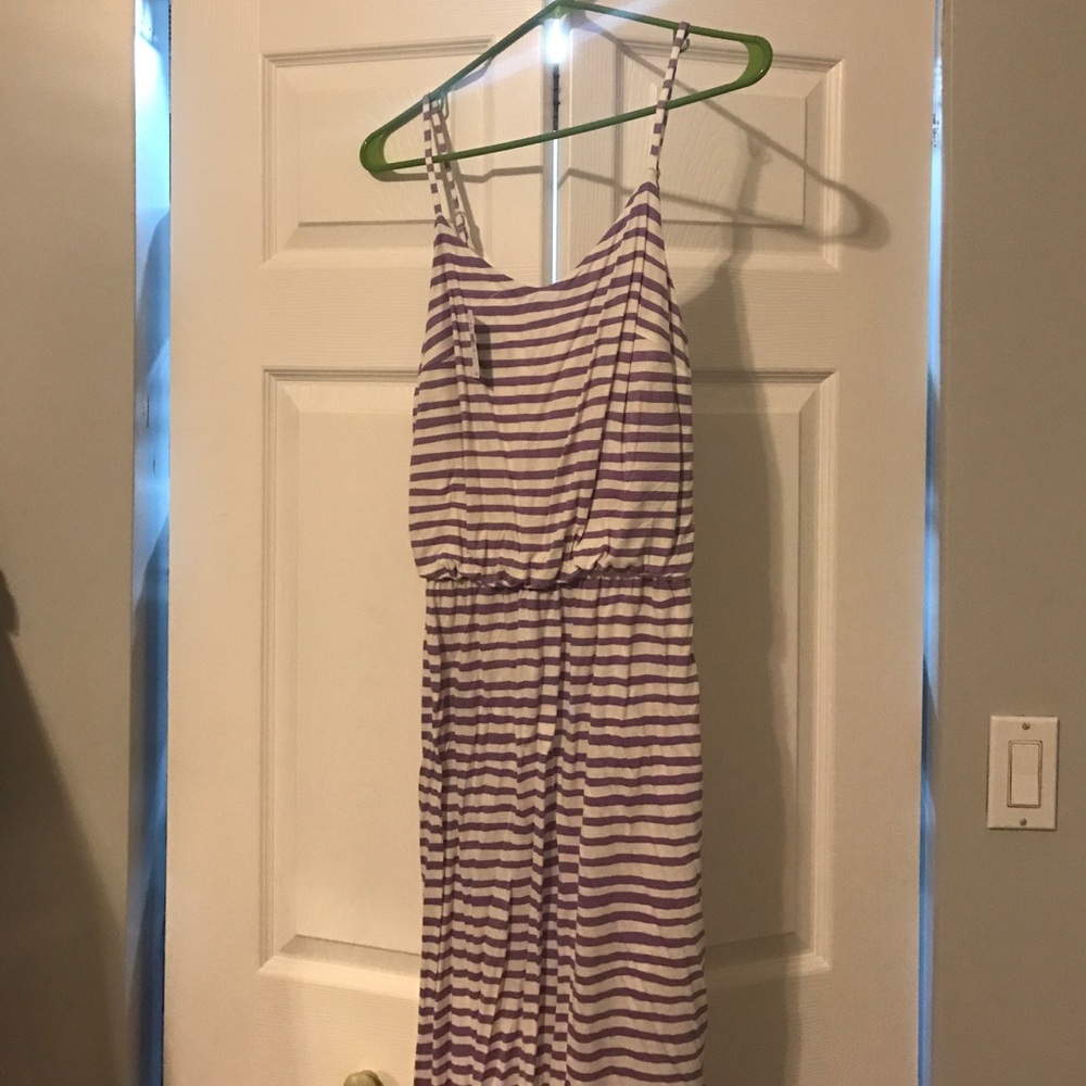Purple striped gap maxi dress! New with tags