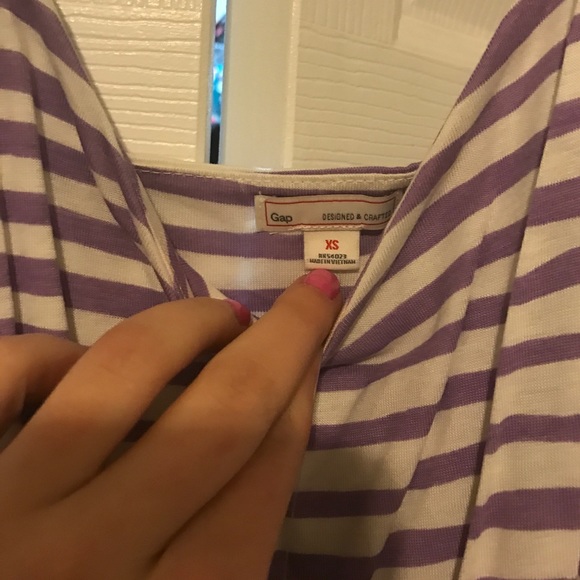 Purple striped gap maxi dress! New with tags - Picture 2 of 3