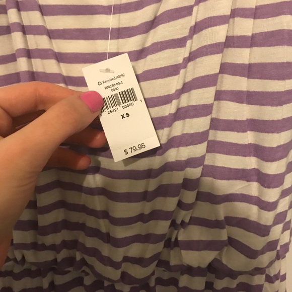 Purple striped gap maxi dress! New with tags - Picture 3 of 3